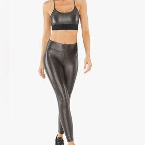 Koral Lustrous Metallic Pewter Leggings